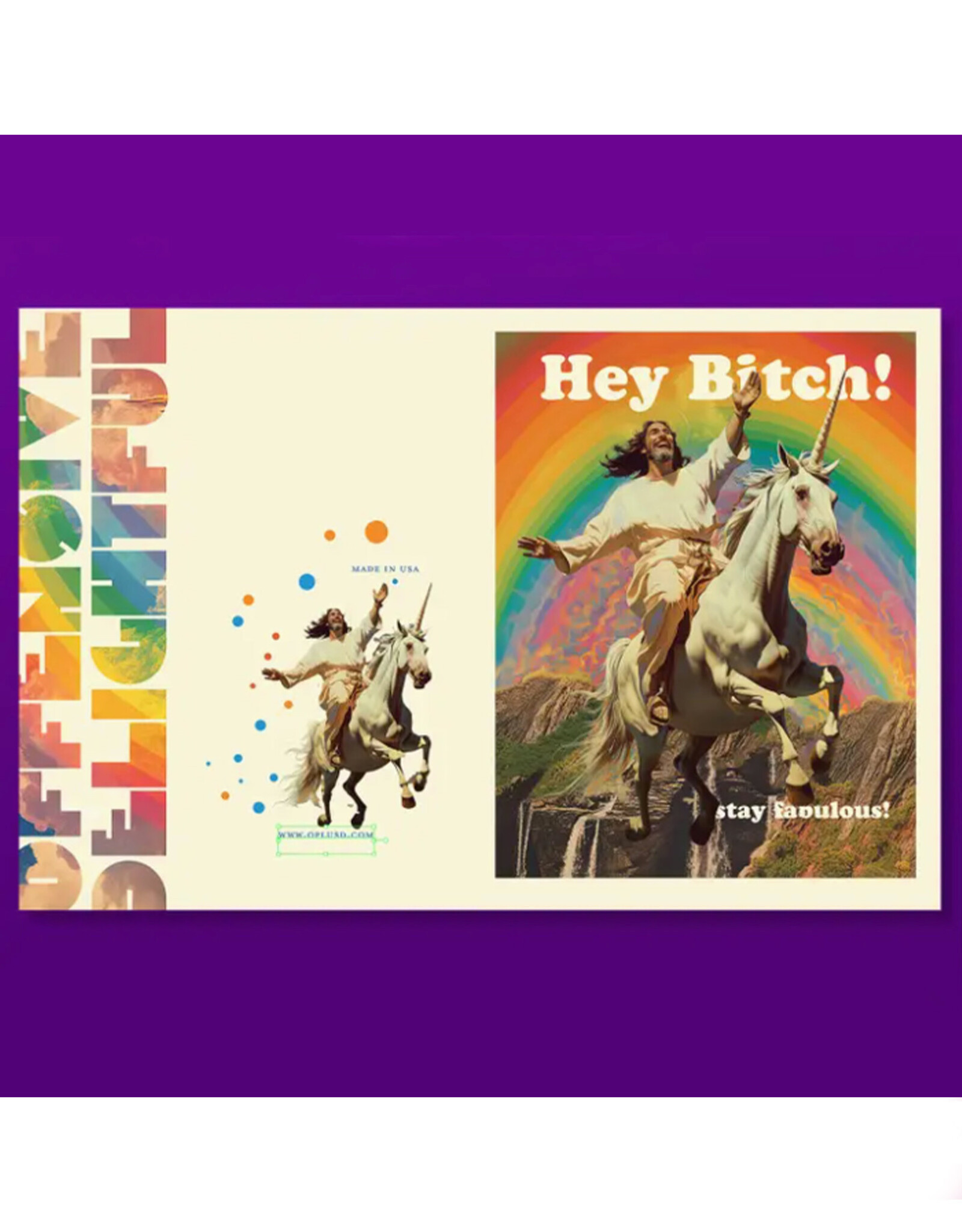 Hey Bitch Stay Fabulous Jesus Greeting