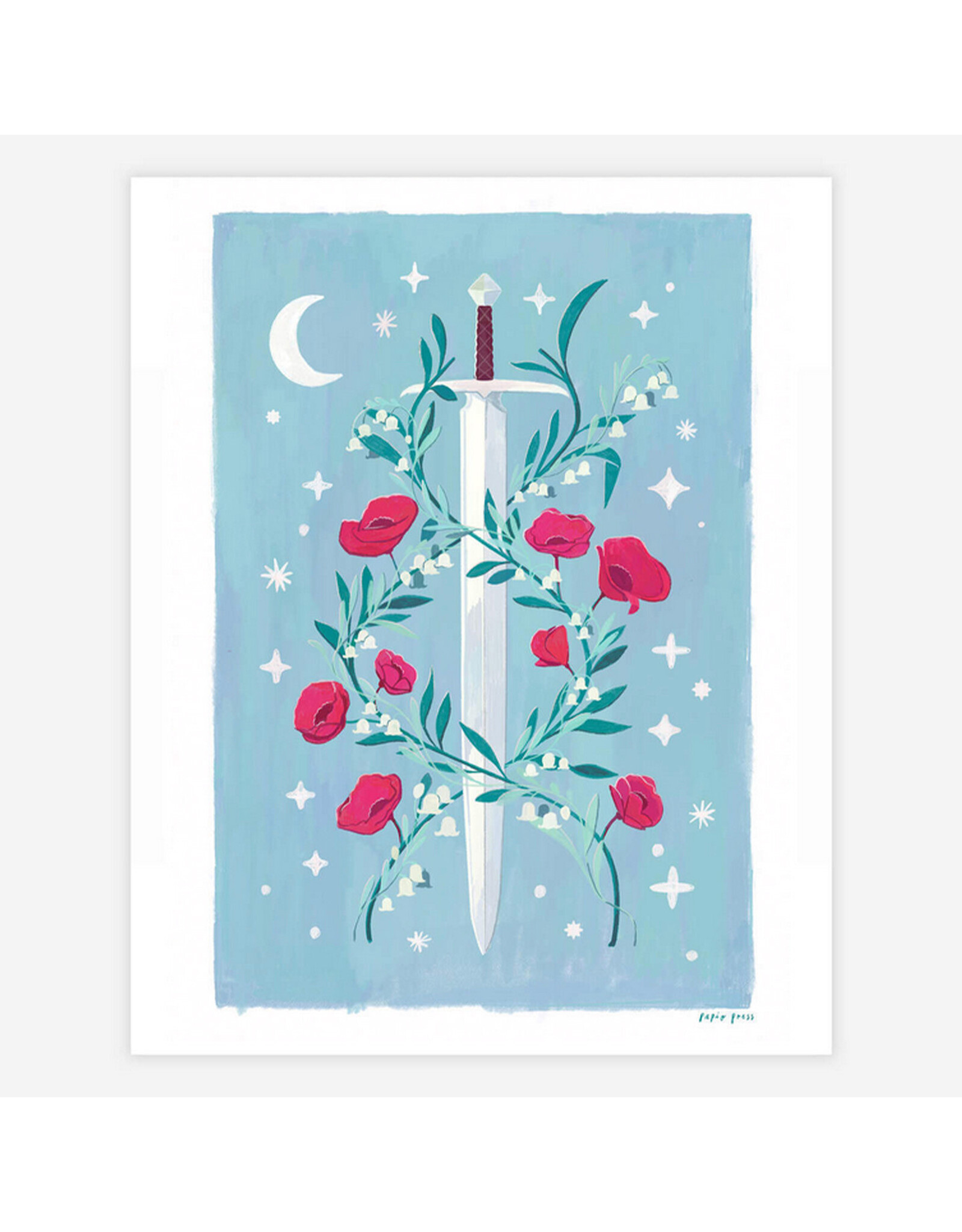 Floral Sword Print