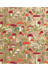 Metallic Mushroom Forest Wrapping Paper - Curbside Pick Up Only