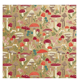 Metallic Mushroom Forest Wrapping Paper - Curbside Pick Up Only