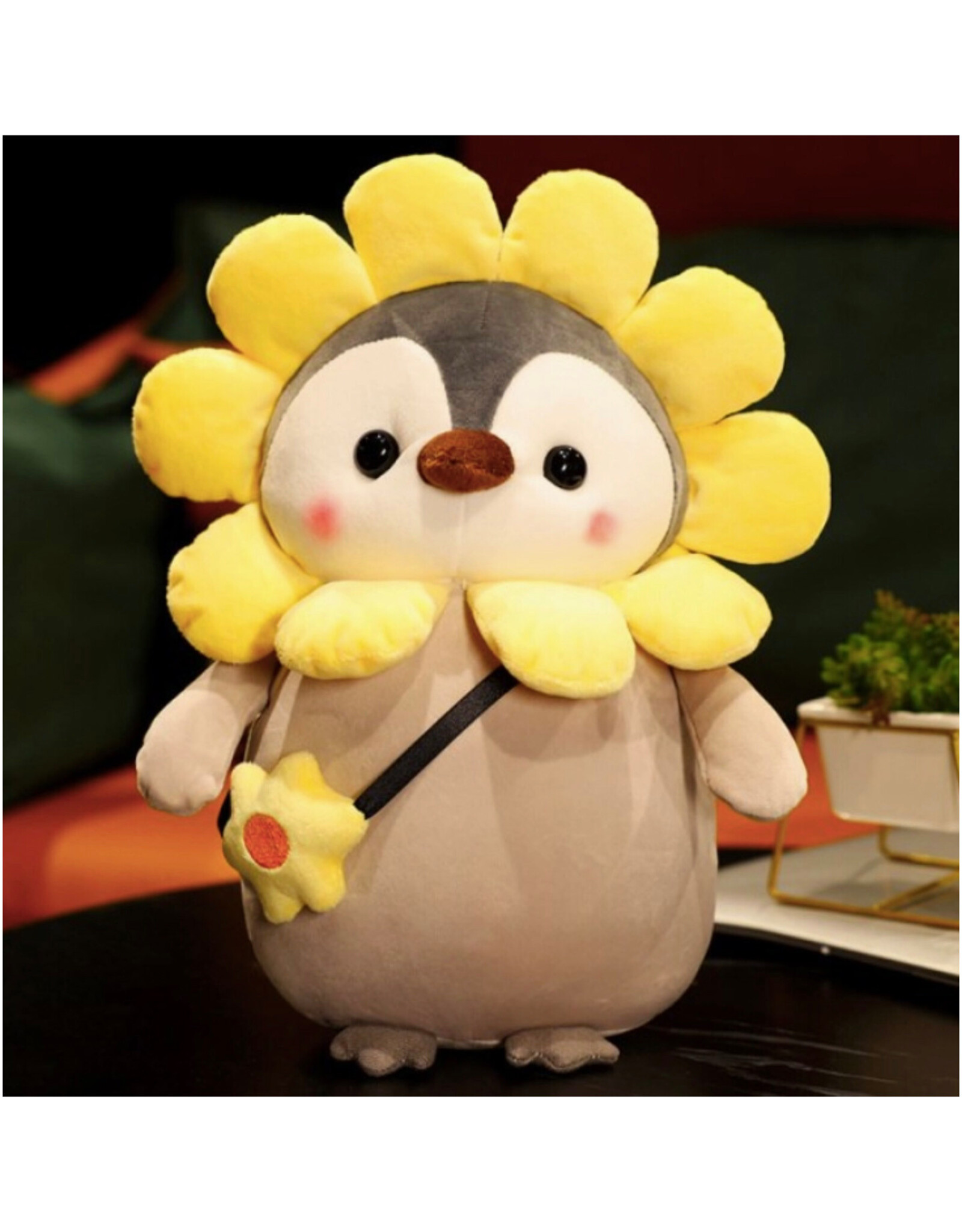 Cute Dress Up Penguin Plush - Sunflower