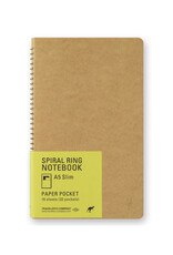 A5 Slim Paper Pocket Spiral Ring Notebook