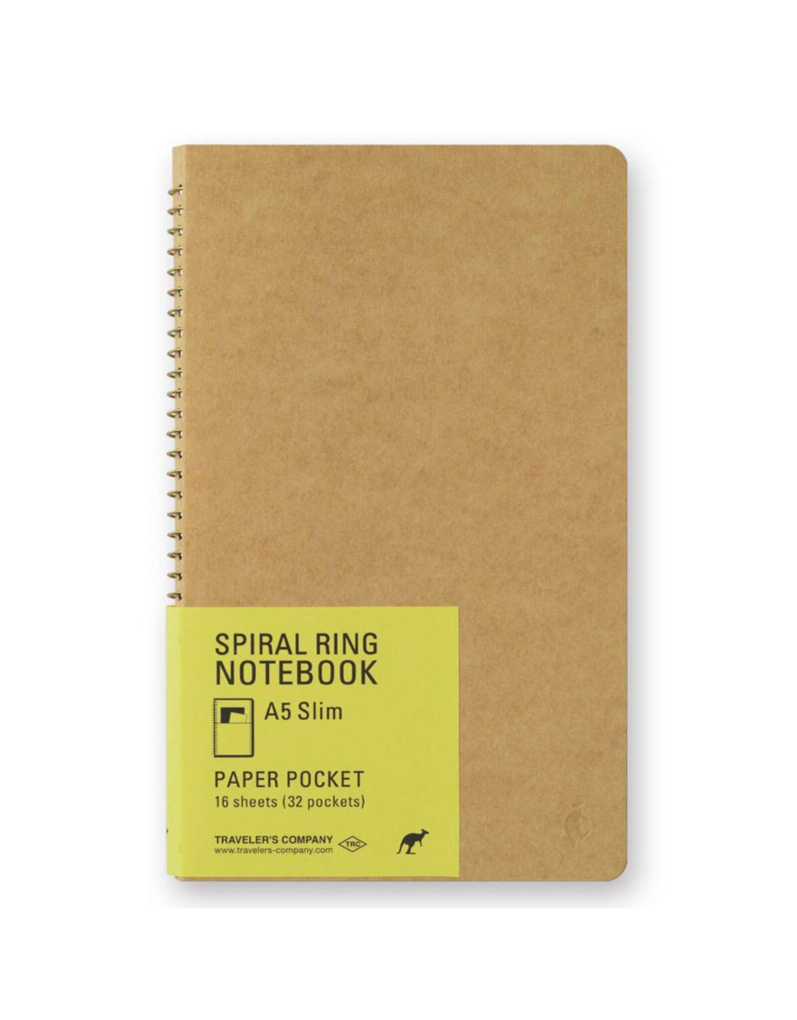 A5 Slim Paper Pocket Spiral Ring Notebook