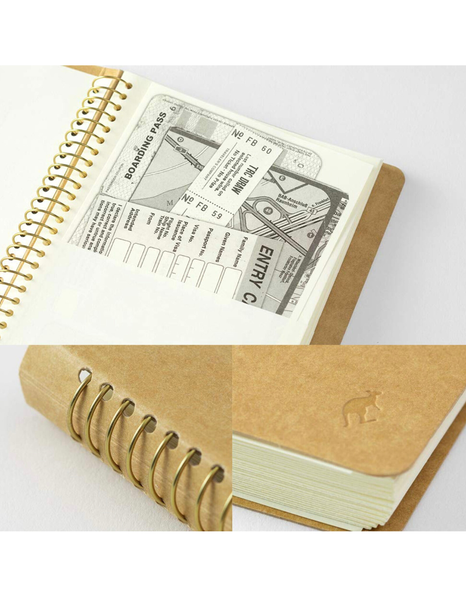 A5 Slim Paper Pocket Spiral Ring Notebook