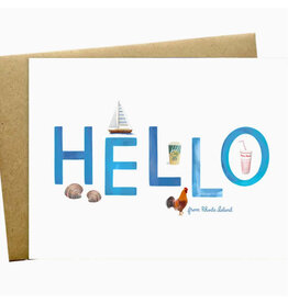 Hello from Rhode Island Icons Greeting Card