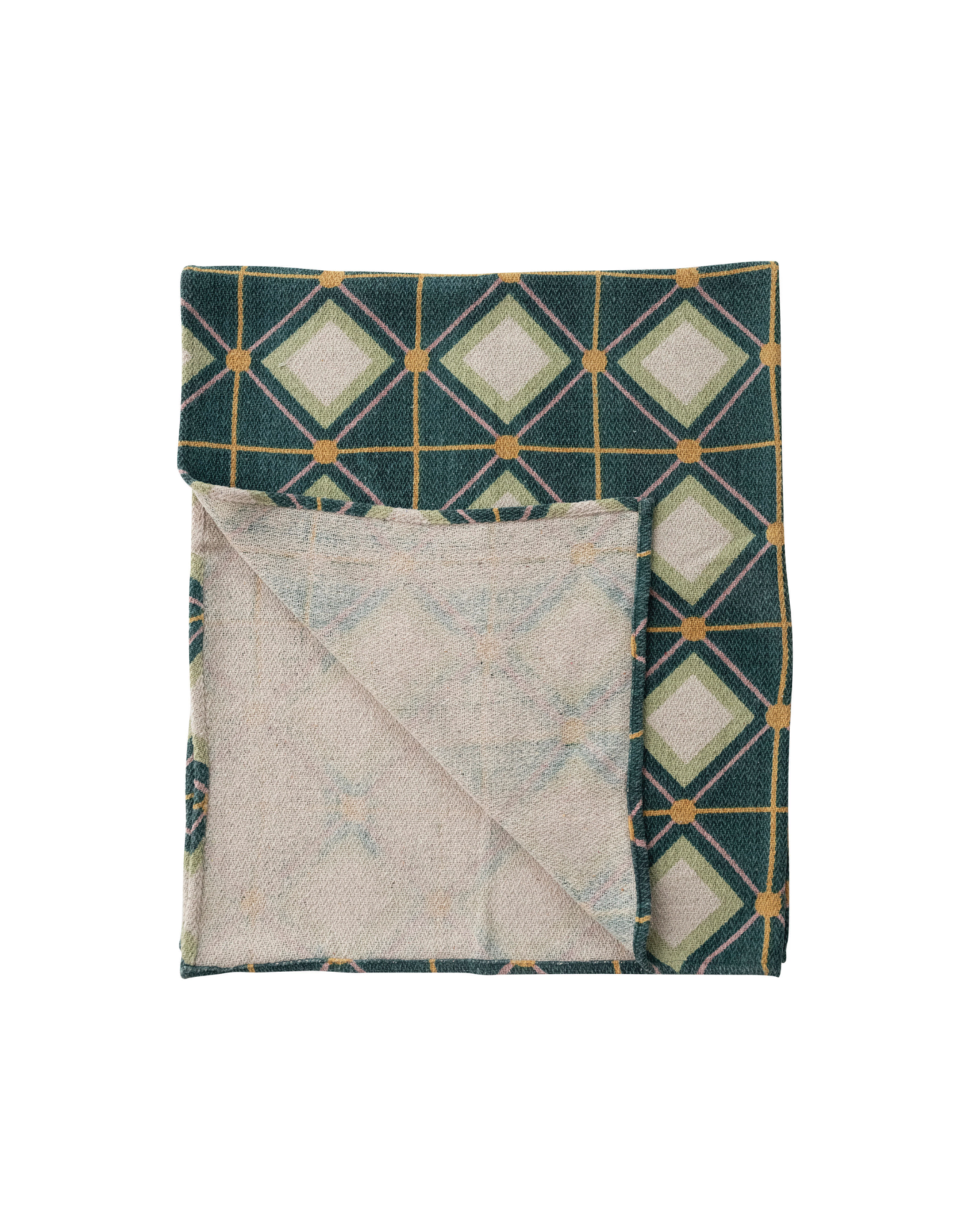 Recycled Cotton Blend Diamond Throw