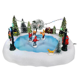 Light Up Animated Skating Scene