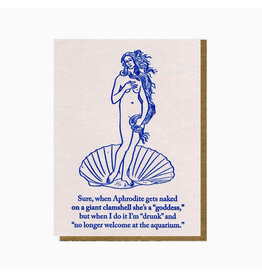 Aphrodite Drunk Greeting Card