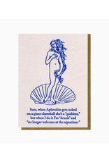 Aphrodite Drunk Greeting Card