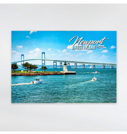 Newport Rhode Island Bridge & Lighthouse Postcard