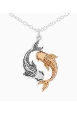 Mixed Metal Double Koi Necklace