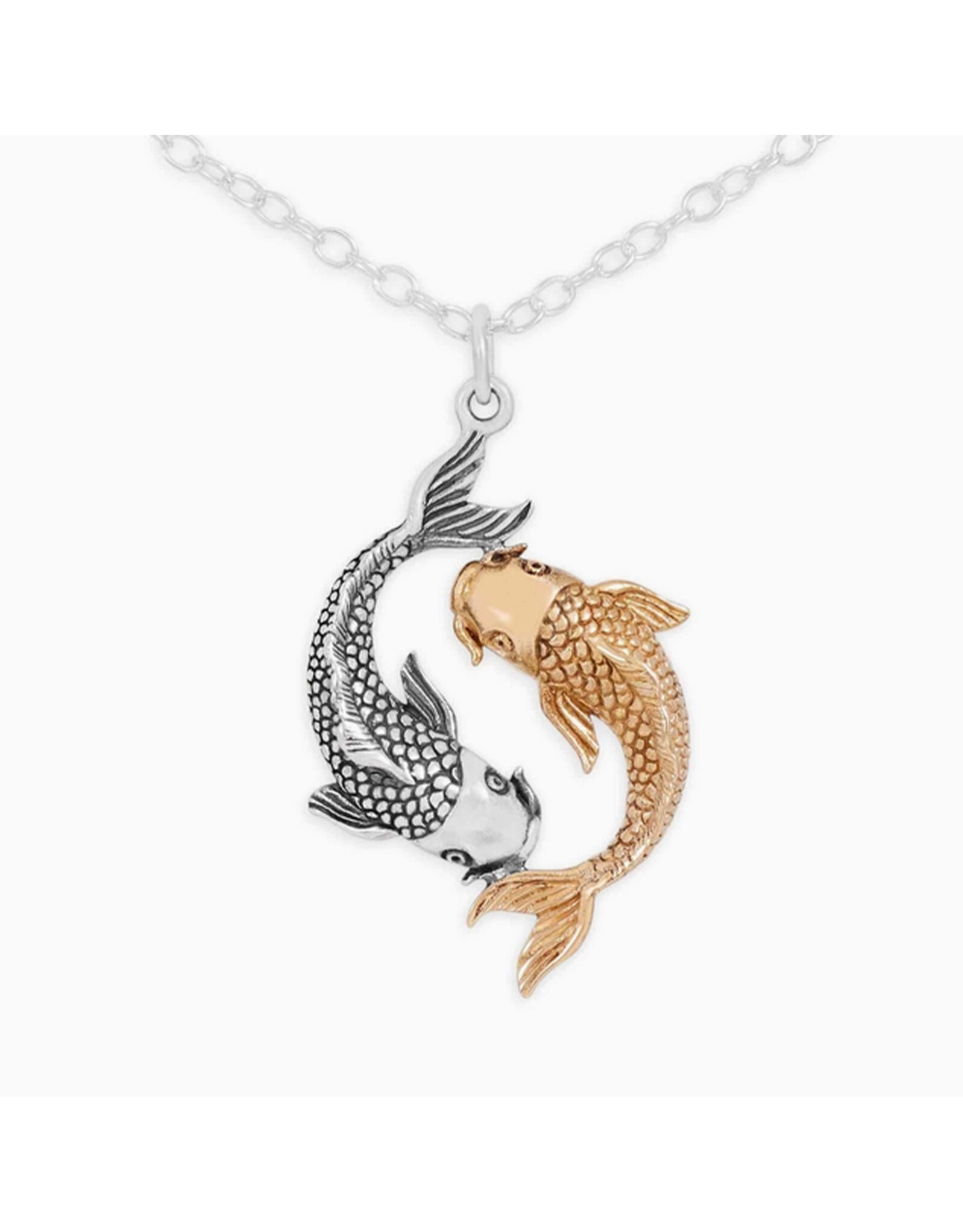 Mixed Metal Double Koi Necklace