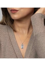 Sterling Silver Candle with Bronze Flame Necklace