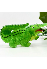 Green Crocodile Claw Clip