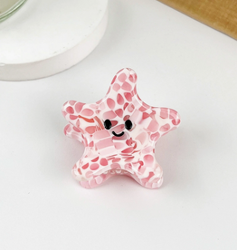 Mini Pink Starfish Claw Clip