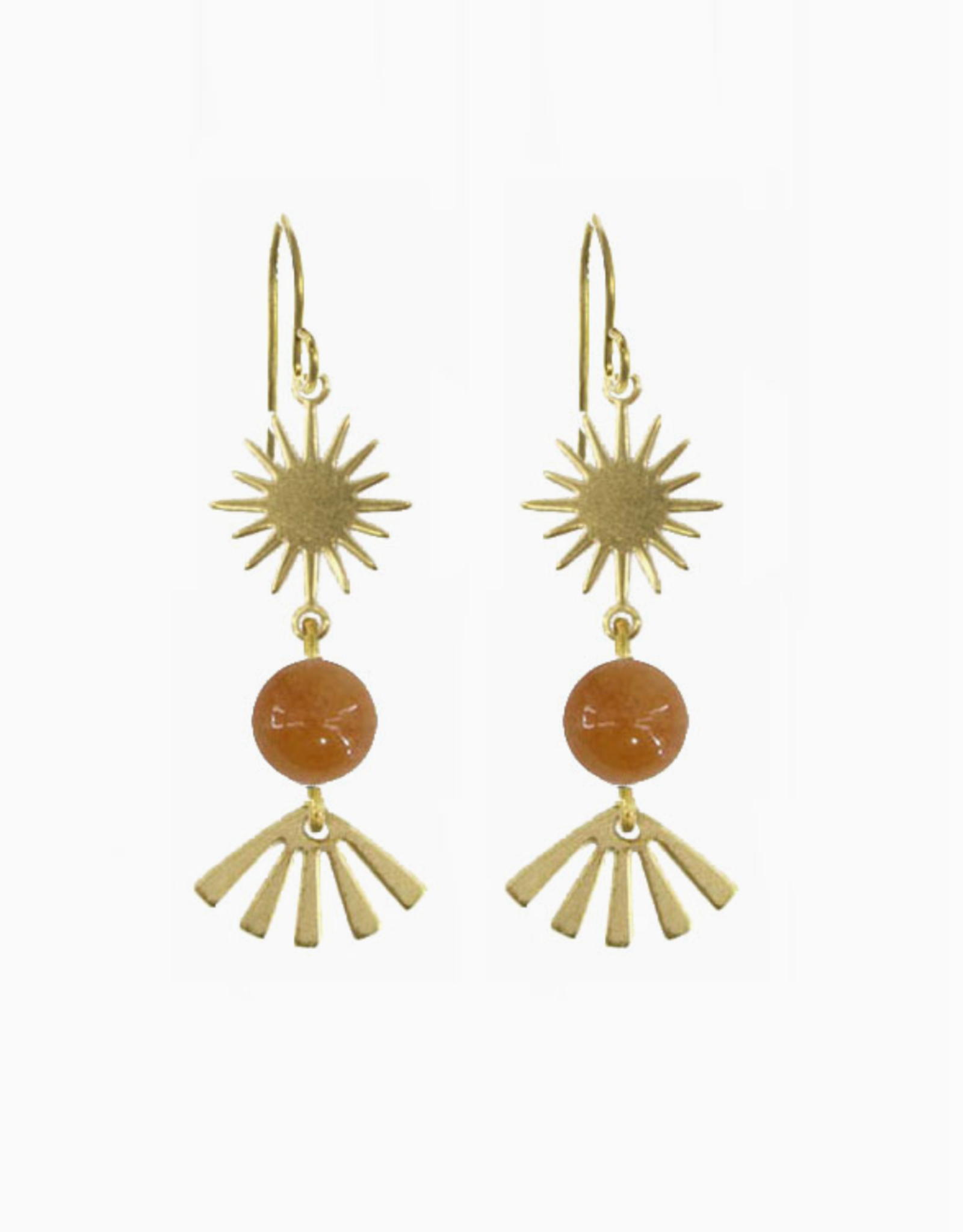 Sunny Fans Aventurine Earrings