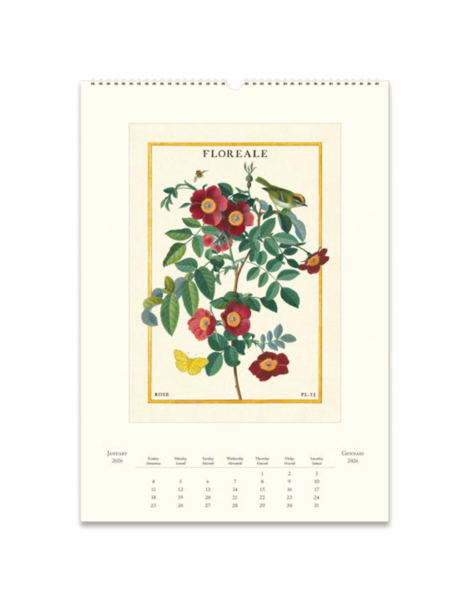 2026 Wall Calendar : Floreale