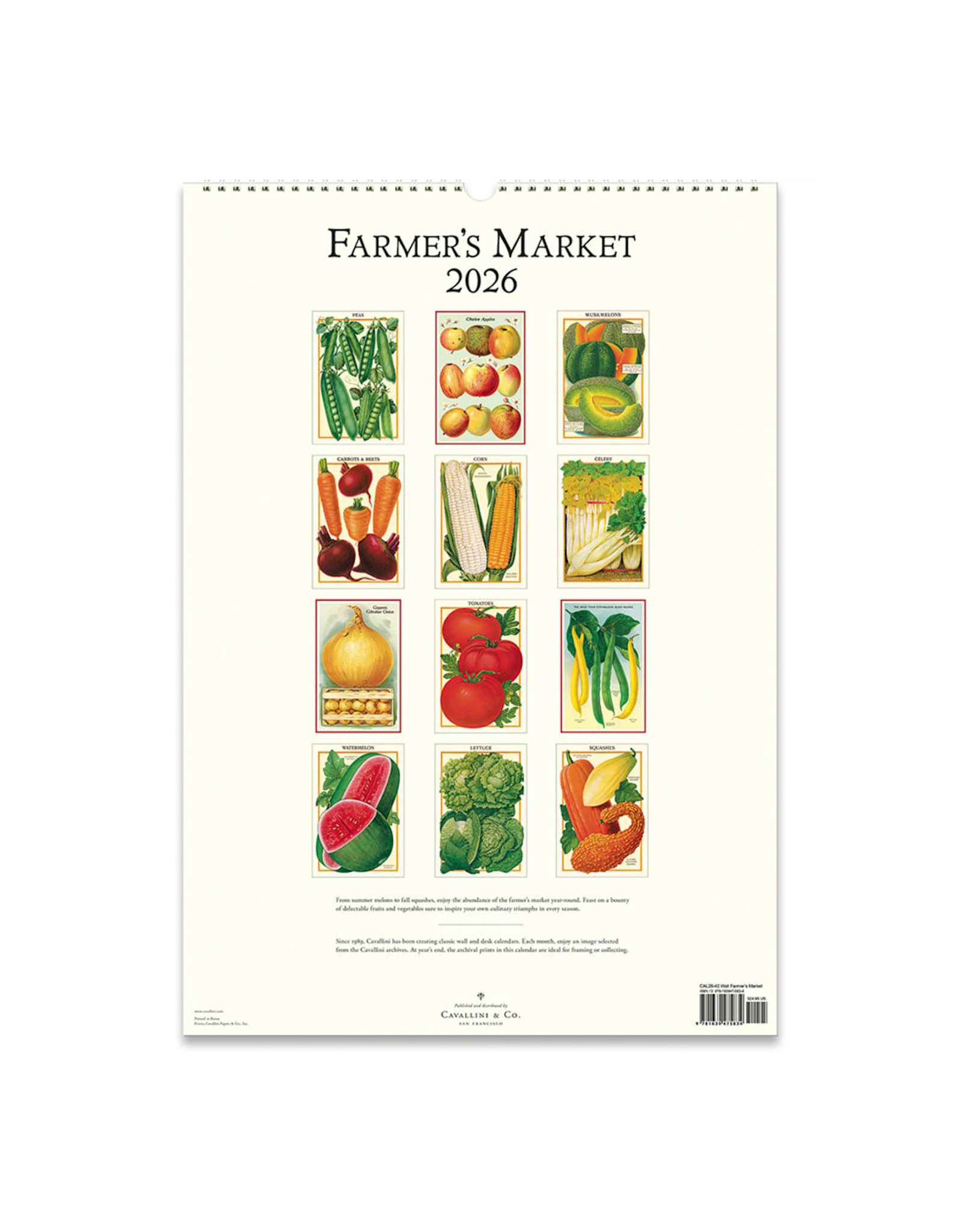 2026 Wall Calendar : Farmer's Market