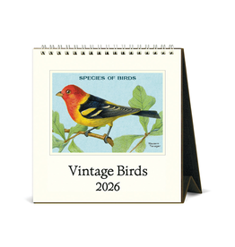 2026 Desk Calendar: Vintage Birds