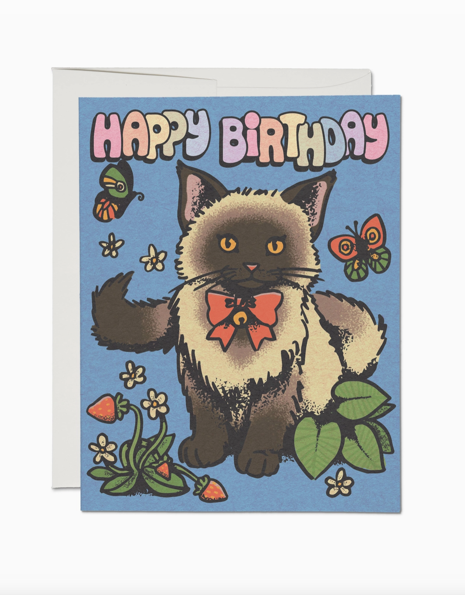 Siamese Cat Happy Birthday Greeting Card