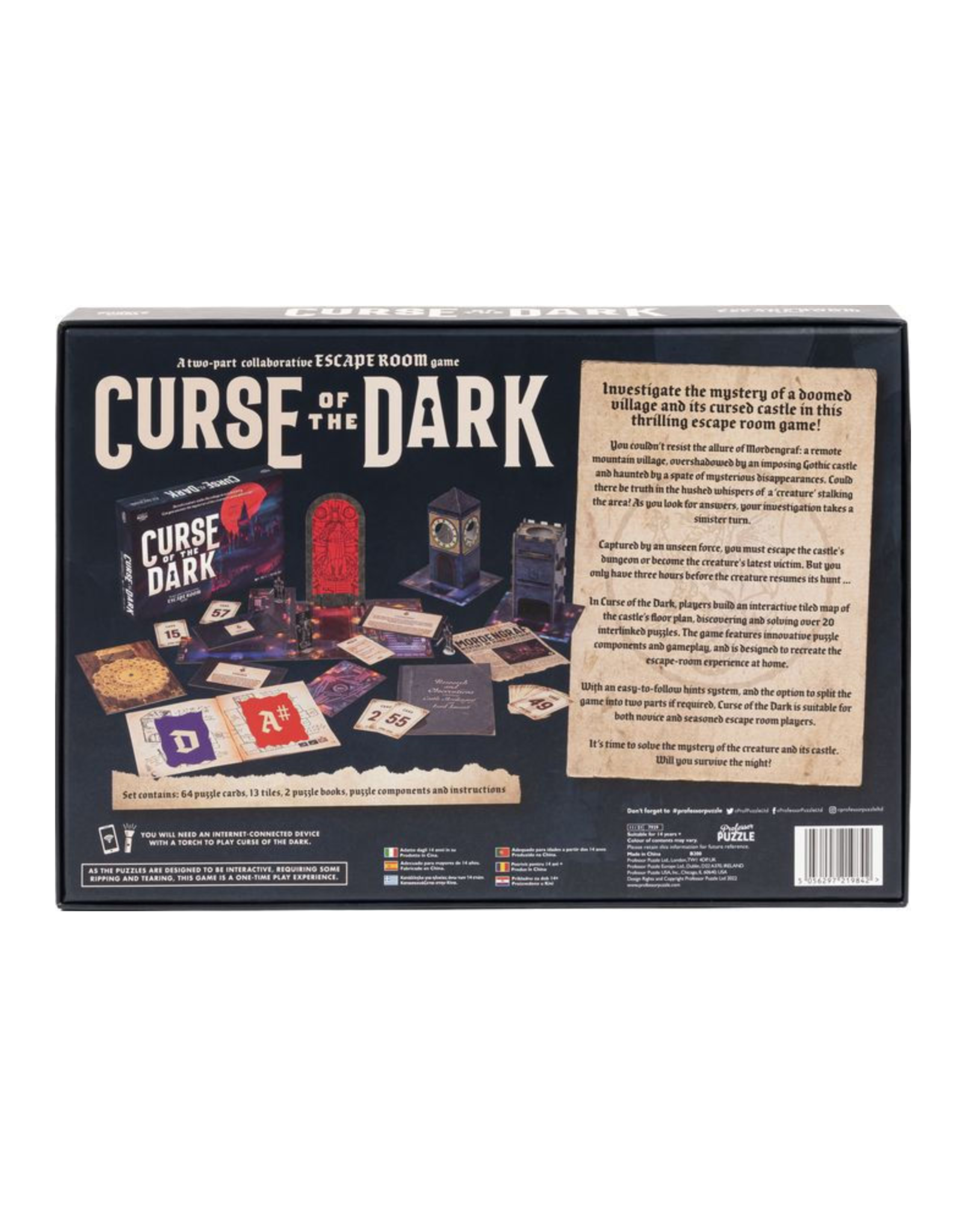 professor puzzle Curse of the Dark Escape Room