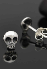 Sterling Silver Mini Skulls Stud Earrings