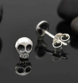 Sterling Silver Mini Skulls Stud Earrings
