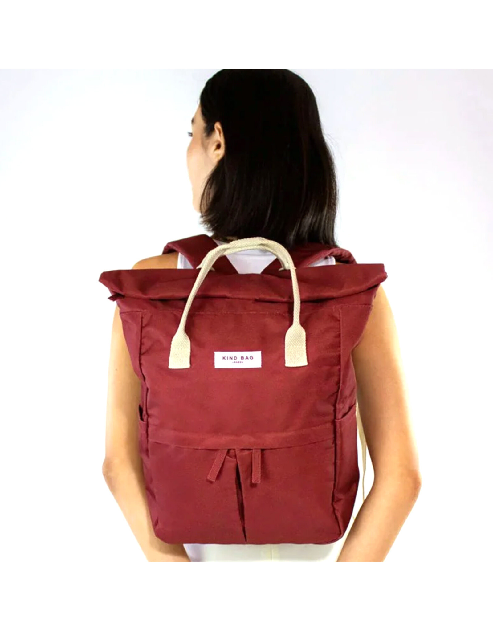 Recycled Plastic Backpack - Medium Burgundy