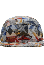 Jacquard 5 Panel Hat - Geo Red Large