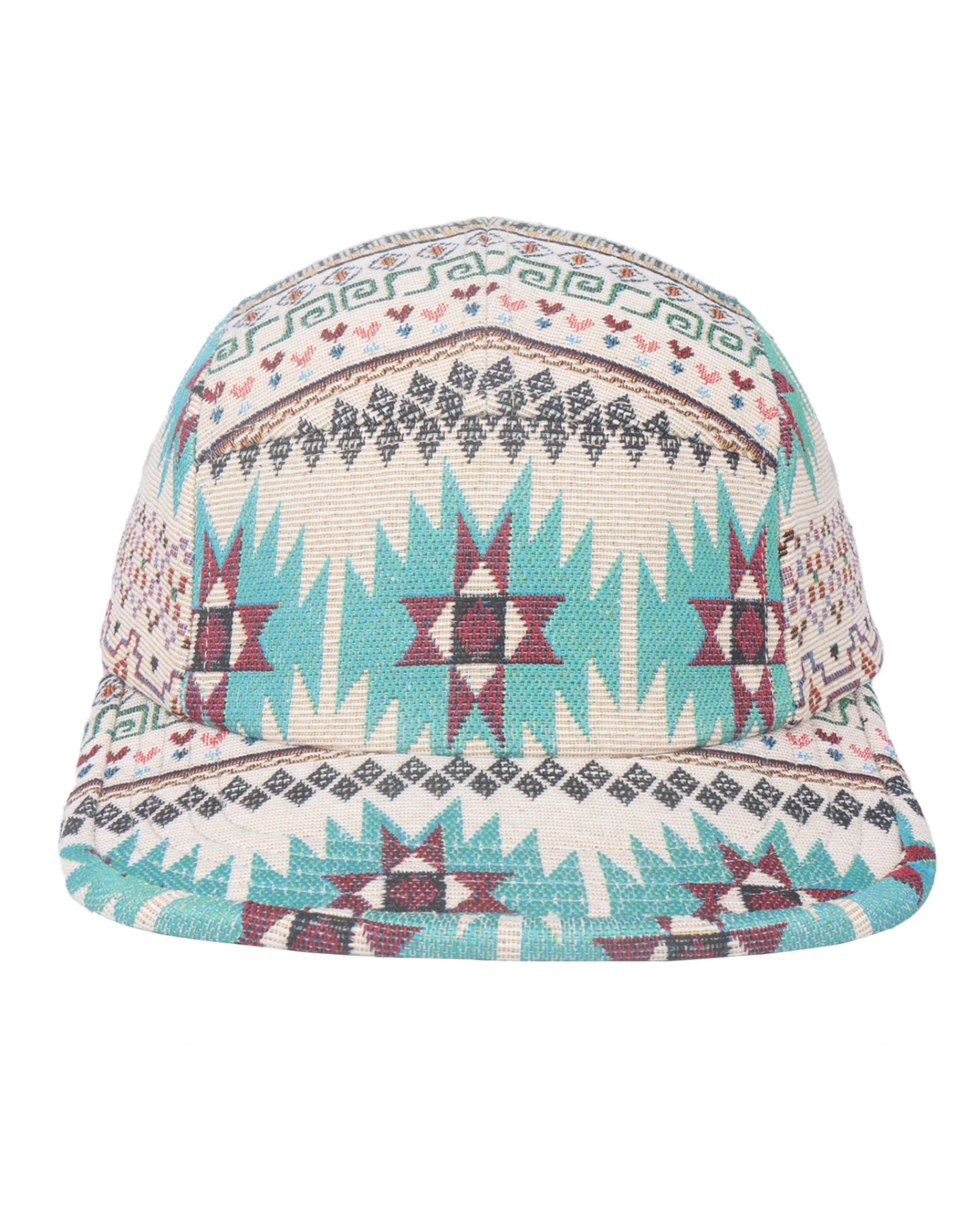 Jacquard 5 Panel Hat - Trendy Aztec