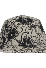 Jacquard 5-Panel Hat - Beige Abstract Flower