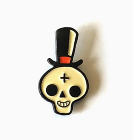 Gentleman Skull Enamel Pin