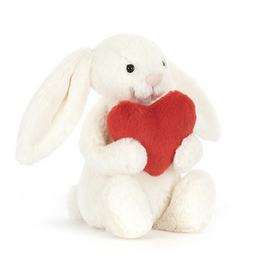 Bashful Red Love Heart Bunny - Medium