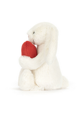 Bashful Red Love Heart Bunny - Medium