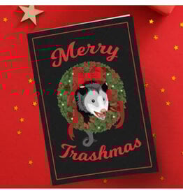 Merry Trashmas Opossum Greeting Card Merry Trashmas Opossum Greeting Card