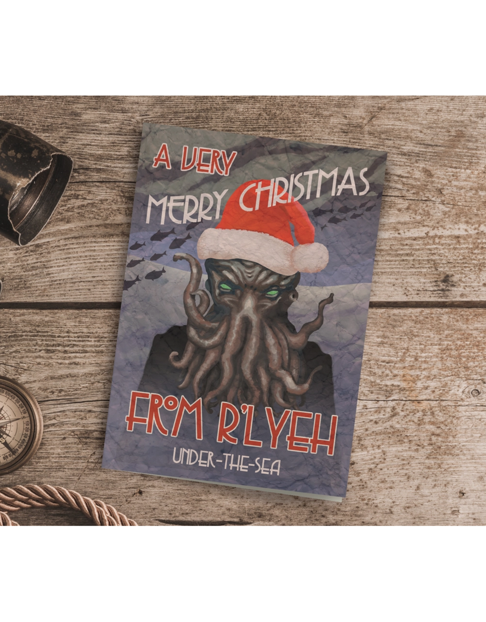 Cthulhu Christmas Greeting Card