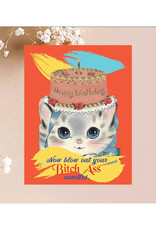 Bitch Ass Candles Kitten Birthday Greeting Card