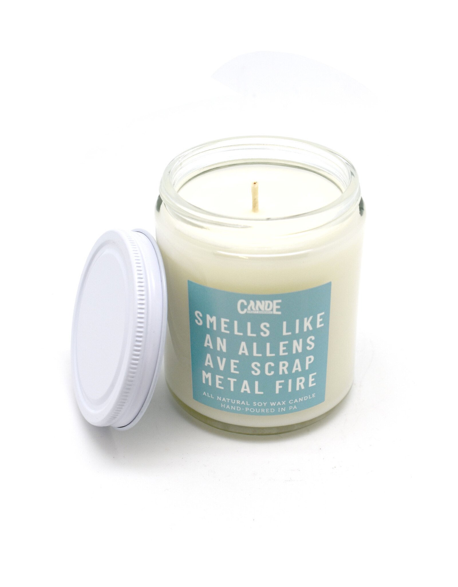 Allen's Ave Scrap Metal Fire Candle