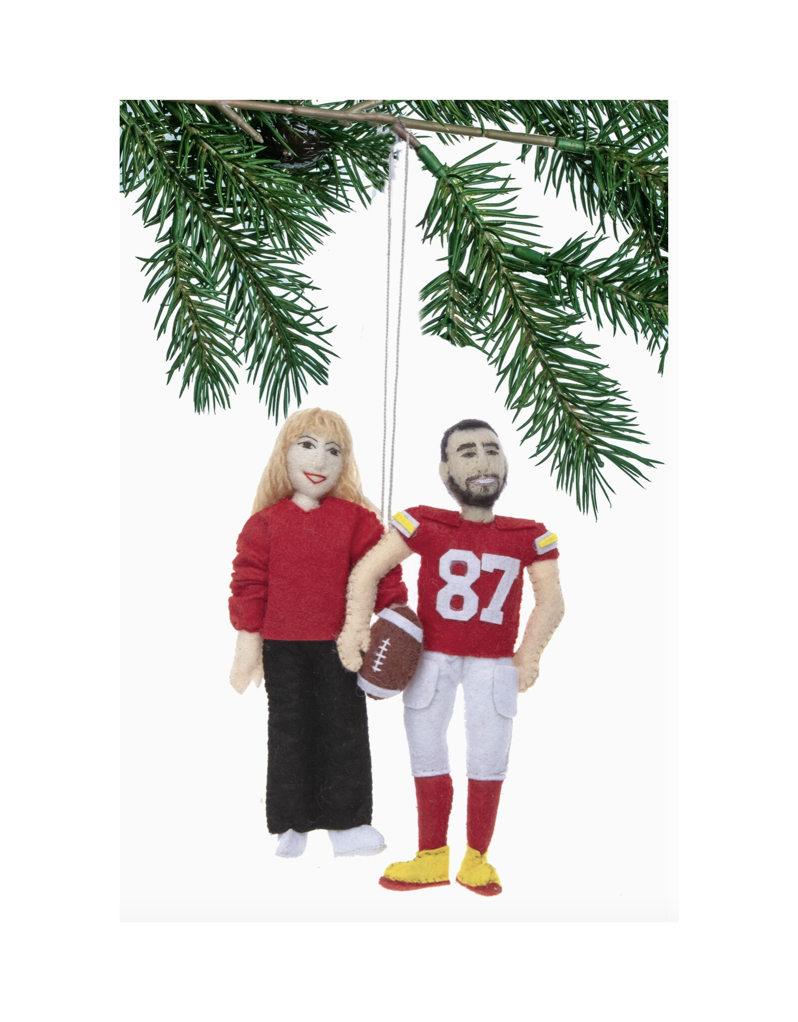 Taylor and Travis Felt Ornament