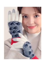 Jacquard Touchscreen Gloves - Navy Swallows