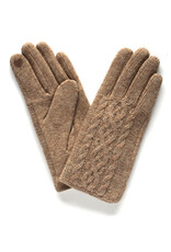 Cable Knit Touchscreen Gloves - Mocha