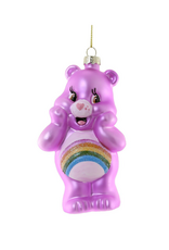 Rainbow Care Bear Glass Ornament