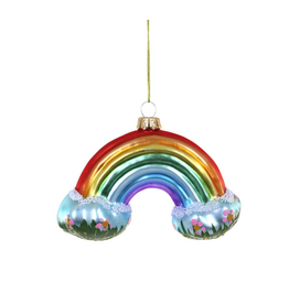 Spring Rainbow Glass Ornament