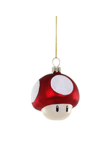 Mario Mushroom Glass Ornament