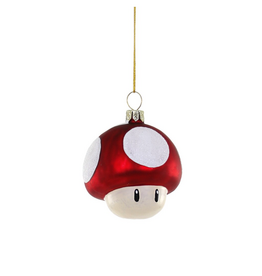 Mario Mushroom Glass Ornament