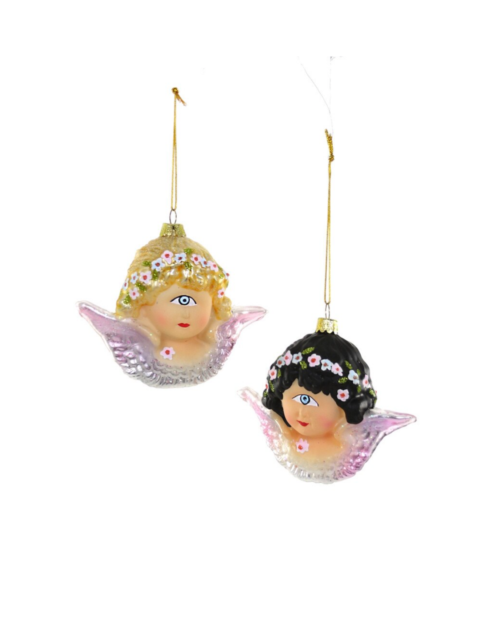 One Eyed Cherub Glass Ornament (Assorted)