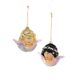 One Eyed Cherub Glass Ornament (Assorted)