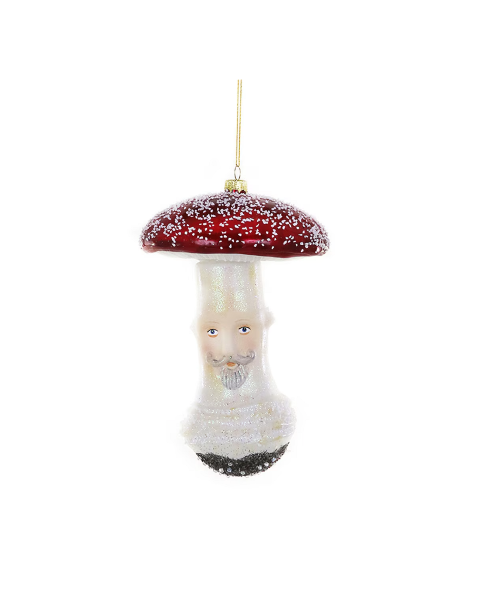 Mushroom Fellow Glass Ornament
