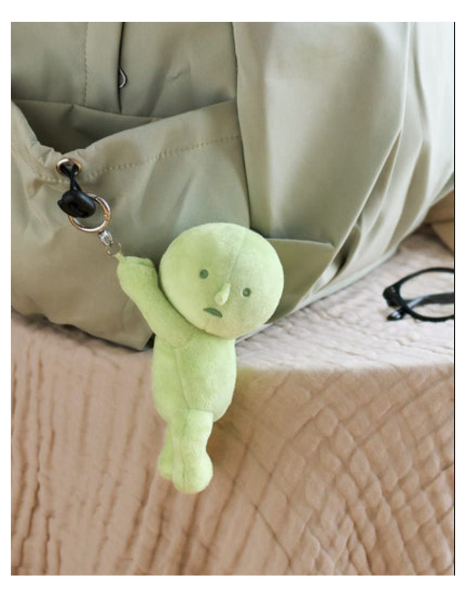 Smiski Plush Keychain - Hanging On