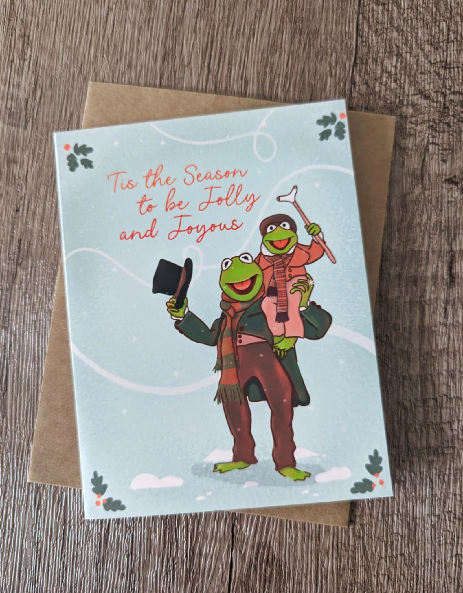 Sadsquatch Jolly and Joyous Muppet Christmas Greeting Card